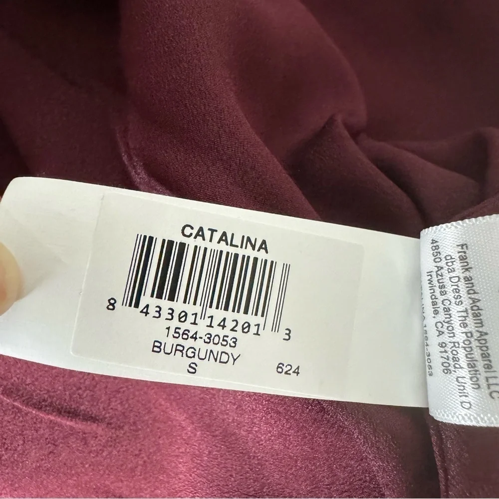 Dress The Population Catalina Dress in Burgundy Small - Picture 9 of 11